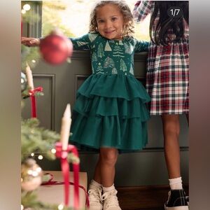 Little Sleepies Green Holiday Dress